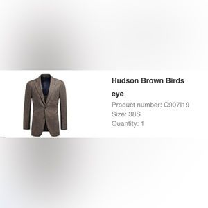 SuitSupply Grey Birdseye Blazer 38s